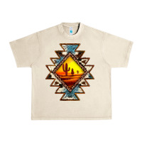 Cowhide Leopard Sunset Aztec Urban Heavy Tee | Teevron