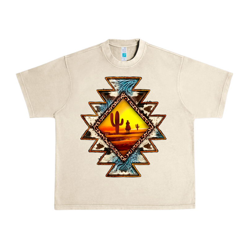 Cowhide Leopard Sunset Aztec Urban Heavy Tee by JahusDesignShop | Teevron