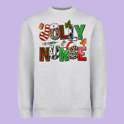 Jolly Nurse Heavyweight Sweatshirt Designed By Adodesignshop