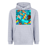 Heather Grey Pride lgbtq hands with flag seamless pattern Heavyweight Hoodie - BundleAndBundleShop