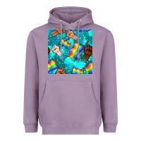 Lavender Pride lgbtq hands with flag seamless pattern Heavyweight Hoodie - BundleAndBundleShop