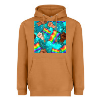Meerkat Pride lgbtq hands with flag seamless pattern Heavyweight Hoodie - BundleAndBundleShop