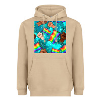 Mushroom Pride lgbtq hands with flag seamless pattern Heavyweight Hoodie - BundleAndBundleShop