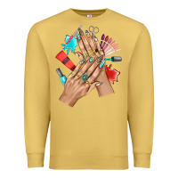 Antique Gold Western Nail Art With Nail Material Bbs Premium Sweatshirt - BundleAndBundleShop