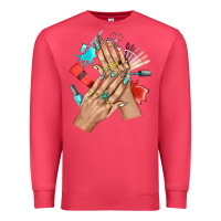 Cardinal Western Nail Art With Nail Material Bbs Premium Sweatshirt - BundleAndBundleShop