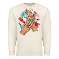 Sandshell Western Nail Art With Nail Material Bbs Premium Sweatshirt - BundleAndBundleShop