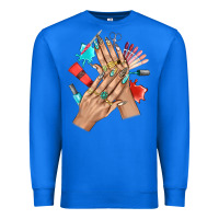 Western Nail Art With Nail Material Bbs Premium Sweatshirt | Teevron