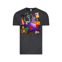 Vintage Black zombie nurse   halloween Vintage Tee - AdoDesignShop