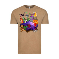Vintage Coffee zombie nurse   halloween Vintage Tee - AdoDesignShop