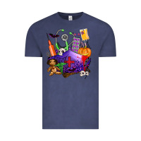 Vintage Denim zombie nurse   halloween Vintage Tee - AdoDesignShop