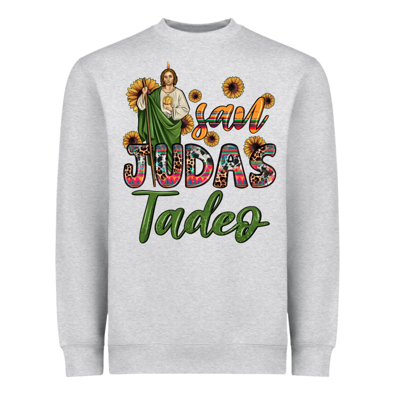 San Judas Tadeo Sunflower Heavyweight Sweatshirt by JahusDesignShop | Teevron
