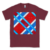 Burgundy Glitter 4th Of July Seamless Pattern Classic Tee - BundleAndBundleShop