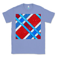Colony Blue Glitter 4th Of July Seamless Pattern Classic Tee - BundleAndBundleShop