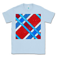 Dusty Blue Glitter 4th Of July Seamless Pattern Classic Tee - BundleAndBundleShop