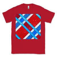 Red Glitter 4th Of July Seamless Pattern Classic Tee - BundleAndBundleShop