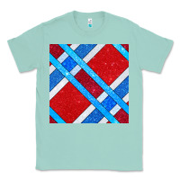 Seafoam Glitter 4th Of July Seamless Pattern Classic Tee - BundleAndBundleShop
