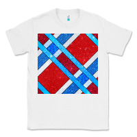 White Glitter 4th Of July Seamless Pattern Classic Tee - BundleAndBundleShop