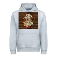 Heather Grey kinda emotional with skeleton Urban Hoodie - TumblerDesignByShophia