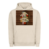 Pigment French Oak kinda emotional with skeleton Urban Hoodie - TumblerDesignByShophia