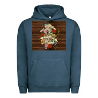 Pigment Midnight Navy kinda emotional with skeleton Urban Hoodie - TumblerDesignByShophia