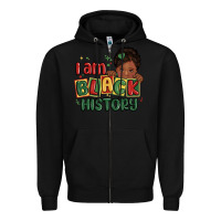Black i am black history black girl Zipper Hoodie - MaliasSmallBusiness