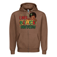 Chestnut i am black history black girl Zipper Hoodie - MaliasSmallBusiness