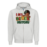 Dove Grey i am black history black girl Zipper Hoodie - MaliasSmallBusiness