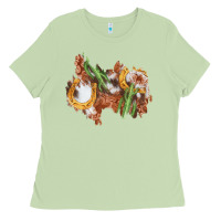 Matcha horseshoe cowhide cactus patch Ladies Tee - AdoDesignShop