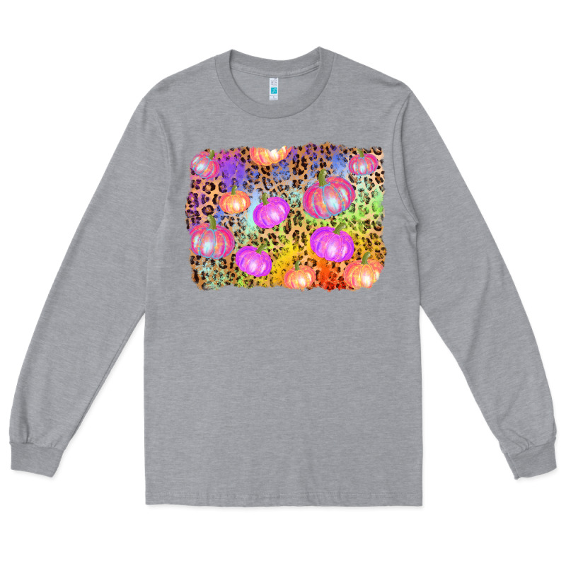 Colourful Pumpkin Background Long Sleeve Tee by AdoDesignShop | Teevron