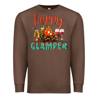 Chestnut Happy Glamper Camp Premium Sweatshirt - BundleAndBundleShop