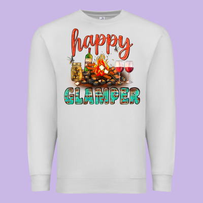 Happy Glamper Camp Premium Sweatshirt Designed By Bundleandbundleshop