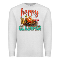 Oatmeal Heather Happy Glamper Camp Premium Sweatshirt - BundleAndBundleShop