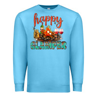 Ocean Blue Happy Glamper Camp Premium Sweatshirt - BundleAndBundleShop
