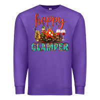 Purple Happy Glamper Camp Premium Sweatshirt - BundleAndBundleShop