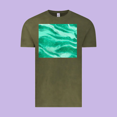 Green Glitter Vintage Tee Designed By Jahusdesignshop