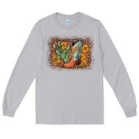 Moon Dust cowboy boots cactus leopard Long Sleeve Tee - AdoDesignShop