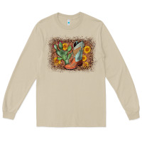 Mushroom cowboy boots cactus leopard Long Sleeve Tee - AdoDesignShop