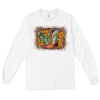White cowboy boots cactus leopard Long Sleeve Tee - AdoDesignShop