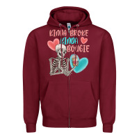 Burgundy kinda broke kinda bougie Zipper Hoodie - MaliasSmallBusiness