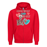 Red kinda broke kinda bougie Zipper Hoodie - MaliasSmallBusiness