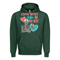 Sports Green kinda broke kinda bougie Zipper Hoodie - MaliasSmallBusiness