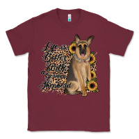 Burgundy Life is better with a German Shepherd Classic Tee - JahusDesignShop