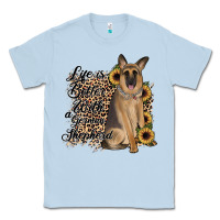 Dusty Blue Life is better with a German Shepherd Classic Tee - JahusDesignShop