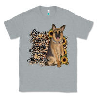 Heather Grey Life is better with a German Shepherd Classic Tee - JahusDesignShop