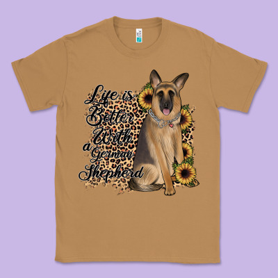 Life Is Better With A German Shepherd Classic Tee Designed By Jahusdesignshop