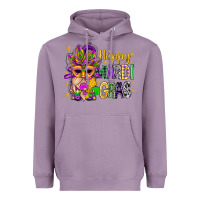 Lavender Happy Mardi Gras With Gnome Heavyweight Hoodie - BundleAndBundleShop