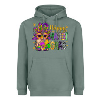 Sage Happy Mardi Gras With Gnome Heavyweight Hoodie - BundleAndBundleShop