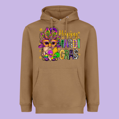 Happy Mardi Gras With Gnome Heavyweight Hoodie Designed By Bundleandbundleshop