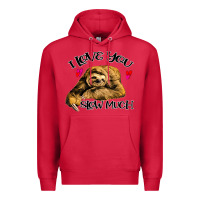 Cardinal Valentine Sloth, I Love You Slow Much Premium Hoodie - Bettercallsaul