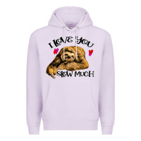 Lilac Valentine Sloth, I Love You Slow Much Premium Hoodie - Bettercallsaul